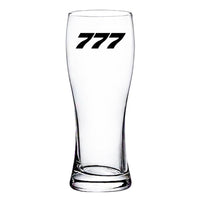 Thumbnail for 777 Flat Text Designed Pilsner Beer Glasses