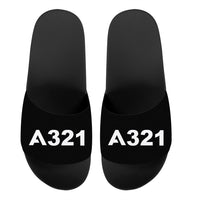 Thumbnail for A321 Flat Text Designed Sport Slippers