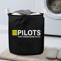 Thumbnail for Pilots They Know How To Fly Designed Laundry Baskets