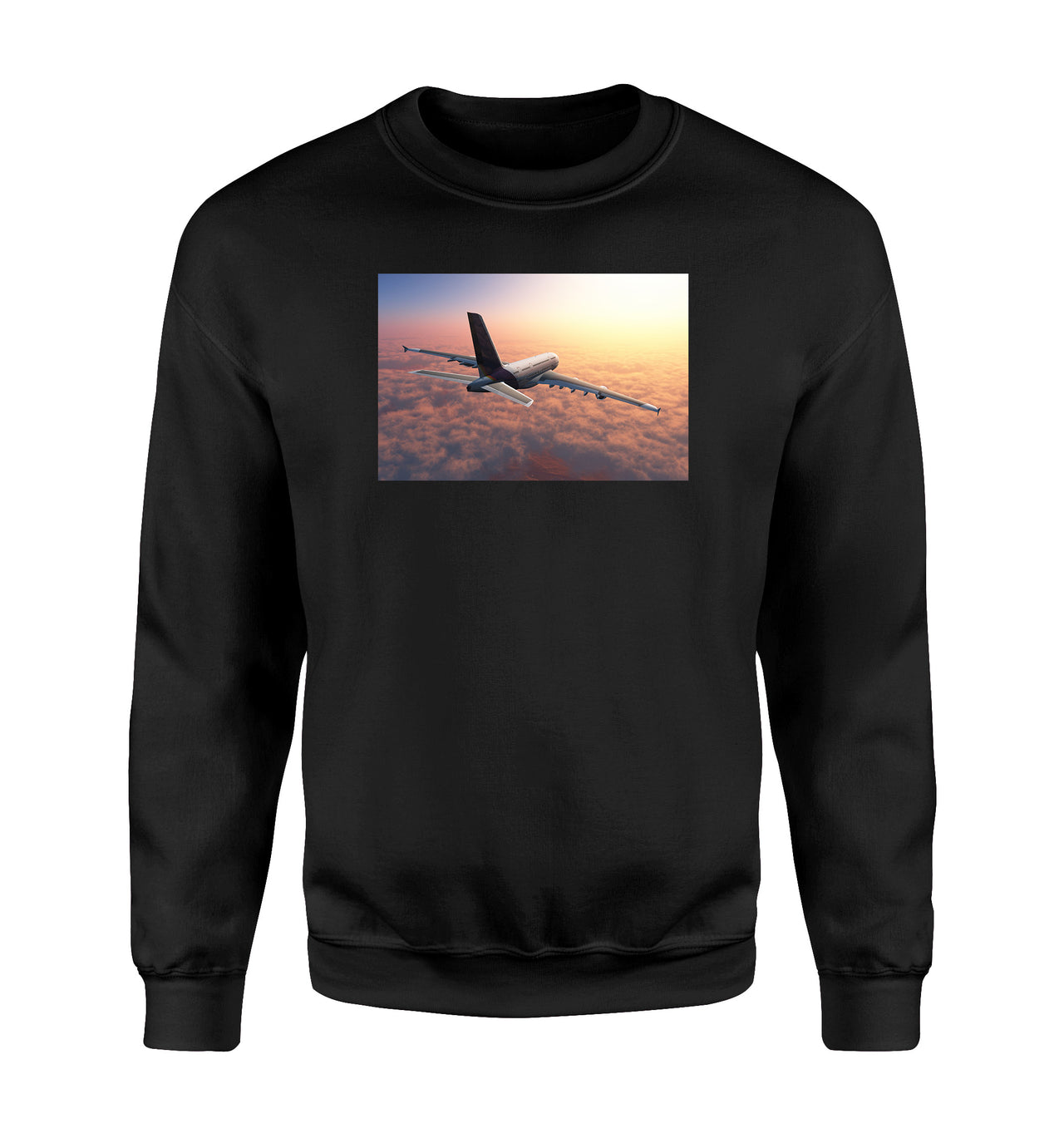 Super Cruising Airbus A380 over Clouds Designed Sweatshirts