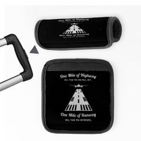 Thumbnail for One Mile of Runway Will Take you Anywhere Designed Neoprene Luggage Handle Covers
