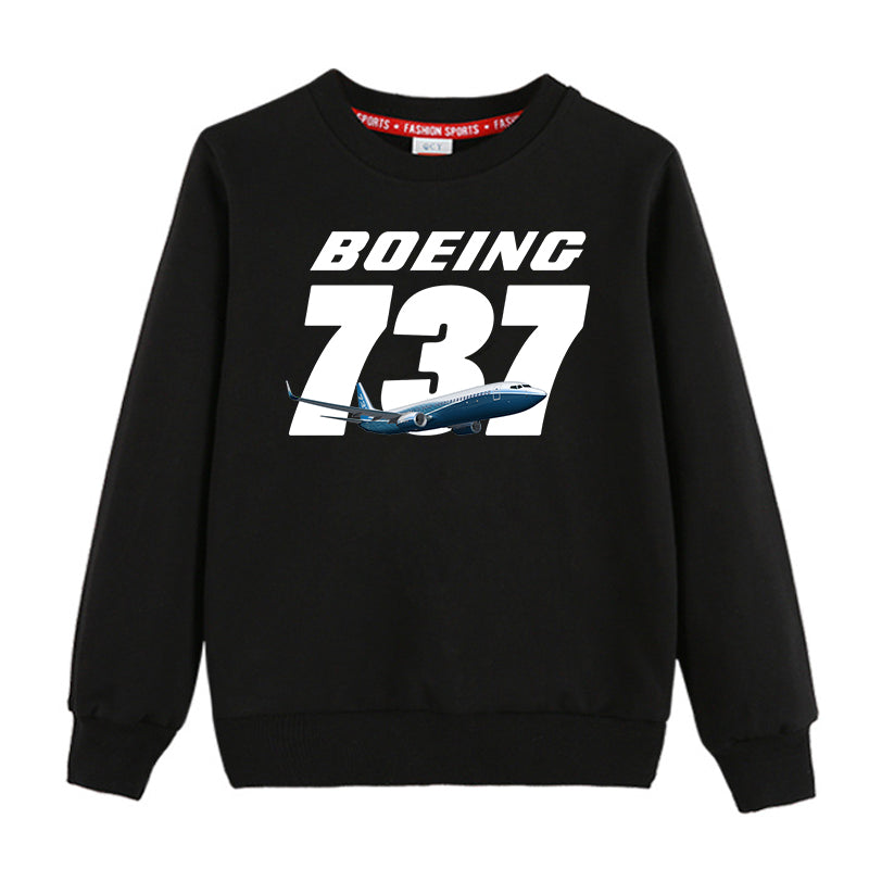 Super Boeing 737+Text Designed "CHILDREN" Sweatshirts