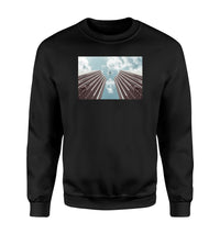 Thumbnail for Airplane Flying over Big Buildings Designed Sweatshirts