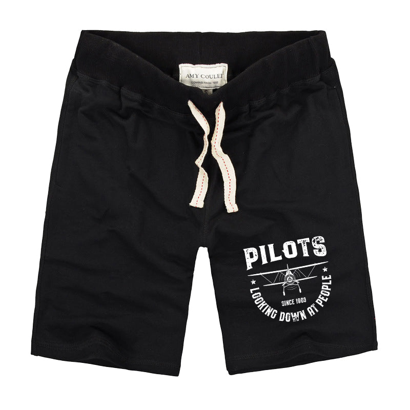 Pilots Looking Down at People Since 1903 Designed Cotton Shorts