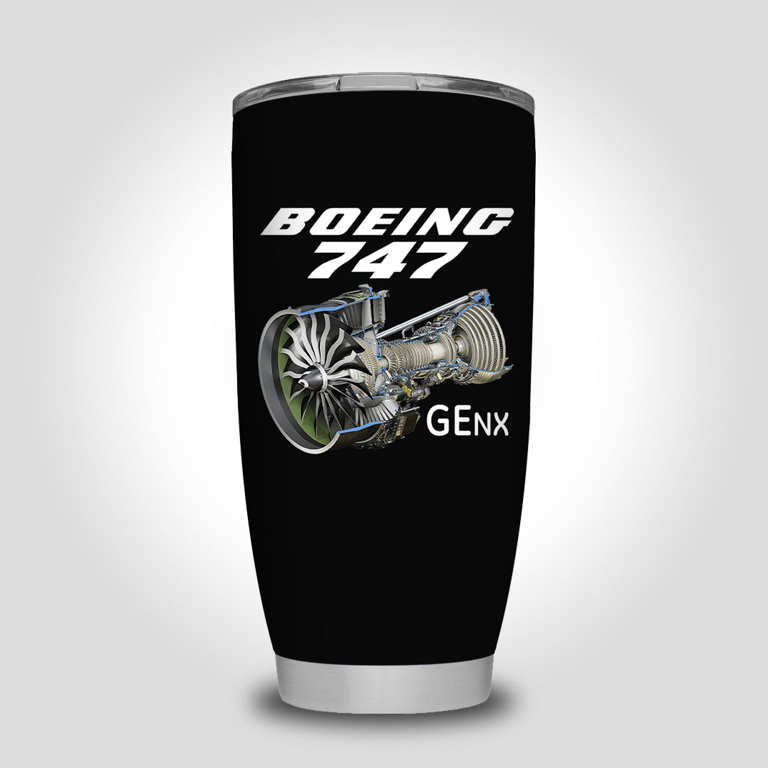 Boeing 747 & GENX Engine Designed Tumbler Travel Mugs