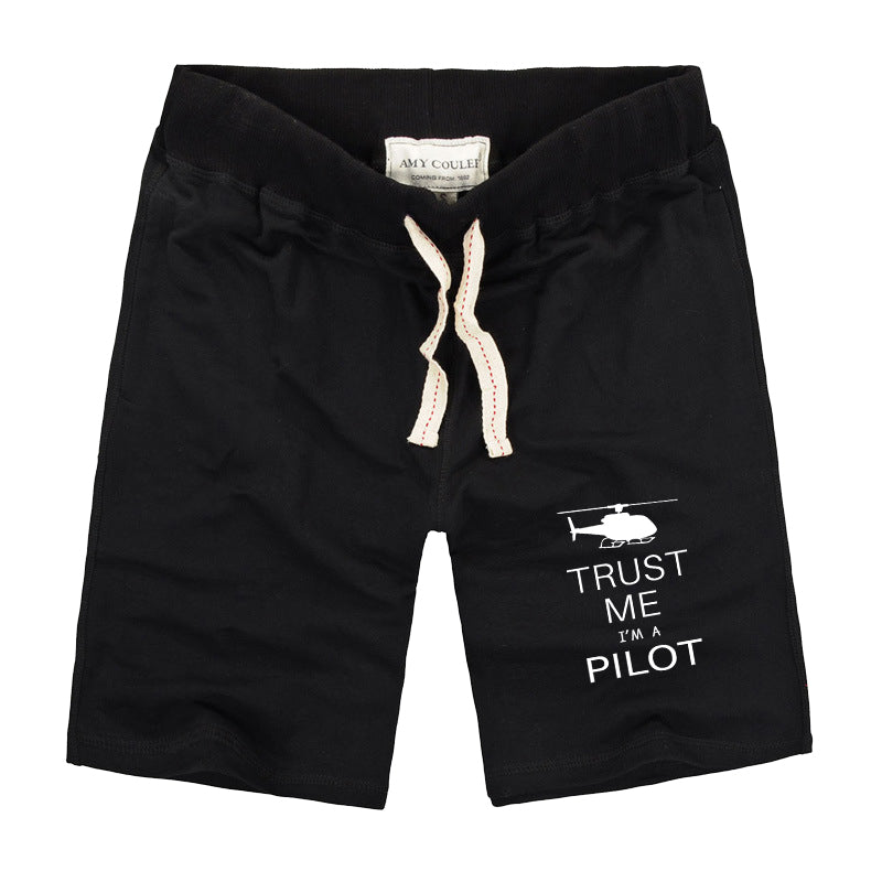 Trust Me I'm a Pilot (Helicopter) Designed Cotton Shorts