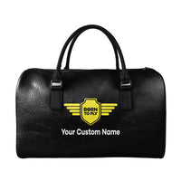 Thumbnail for Custom Name (Badge 5) Designed Leather Travel Bag