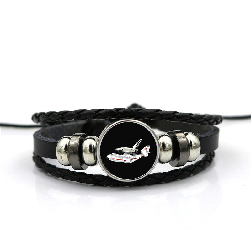 Buran & An-225 Designed Leather Bracelets