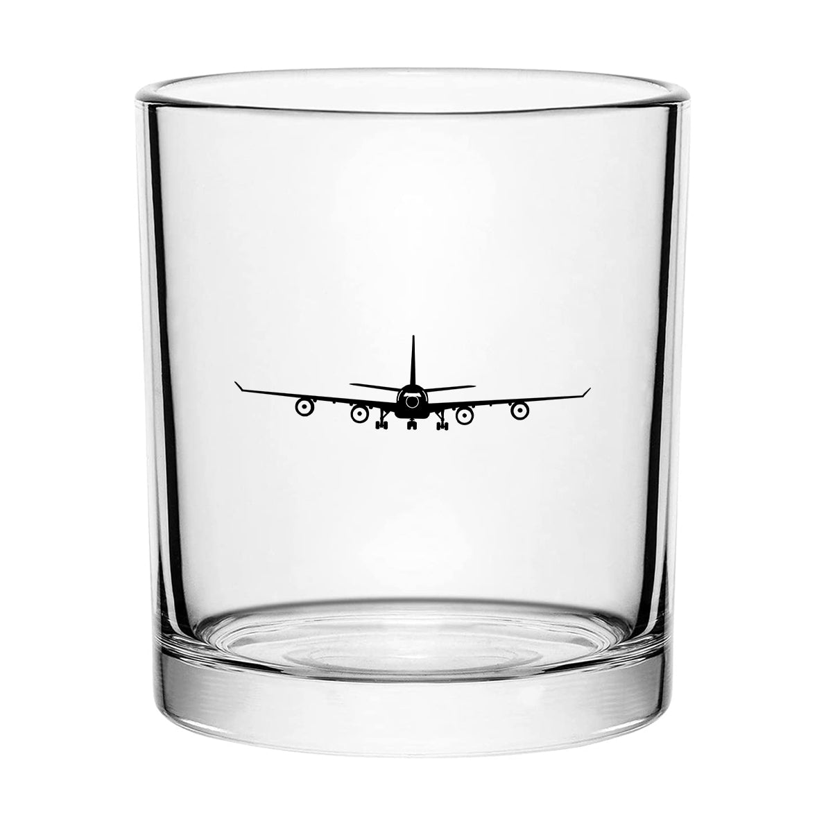 Airbus A340 Silhouette Designed Special Whiskey Glasses