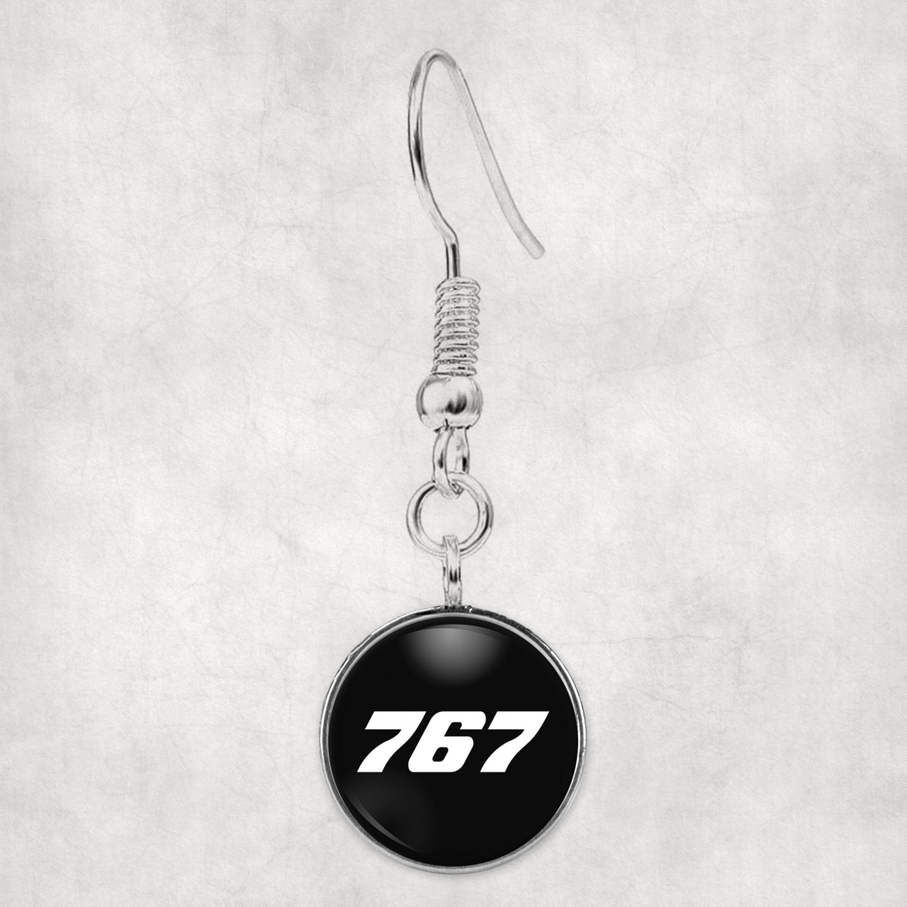 767 Flat Text Designed Earrings
