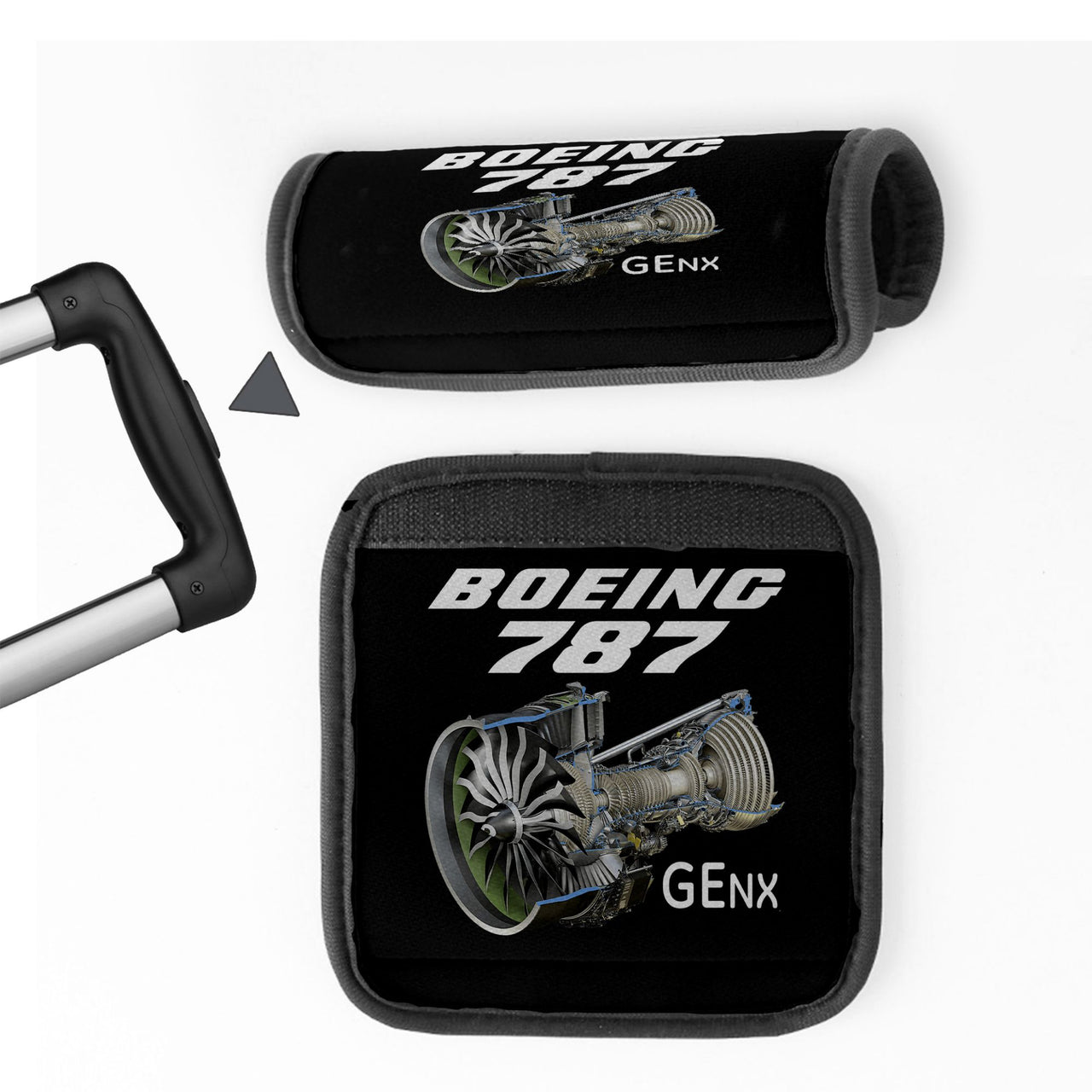 Boeing 787 & GENX Engine Designed Neoprene Luggage Handle Covers