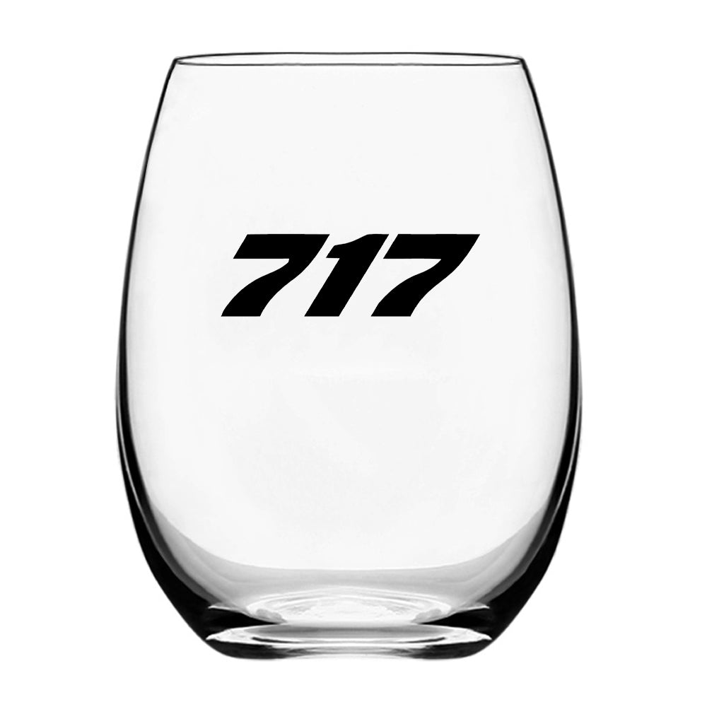 717 Flat Text Designed Water & Drink Glasses