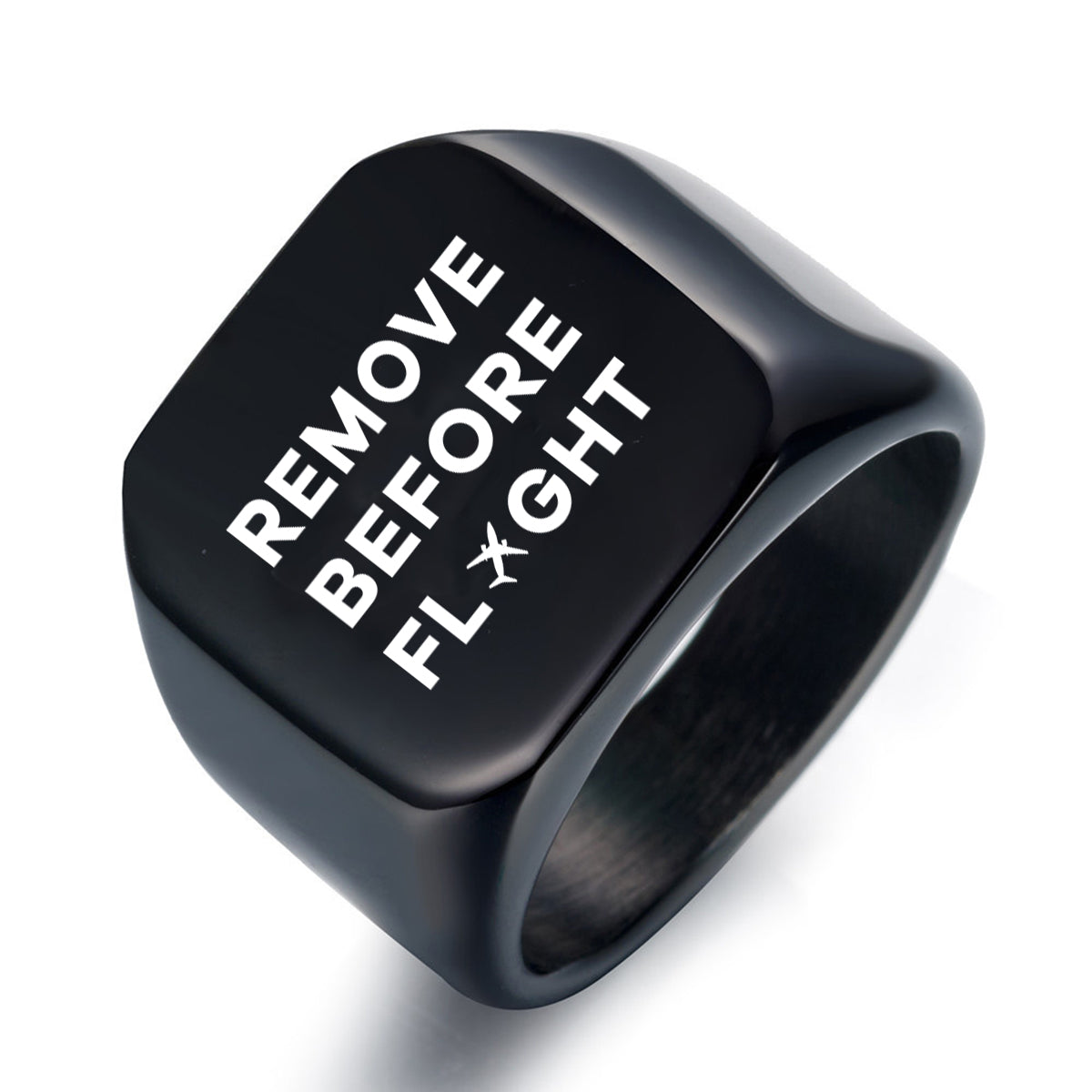 Remove Before Flight Designed Men Rings