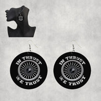 Thumbnail for In Thrust We Trust (Vol 2) Designed Wooden Drop Earrings
