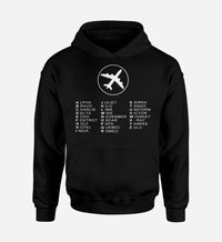 Thumbnail for Aviation Alphabet 2 Designed Hoodies