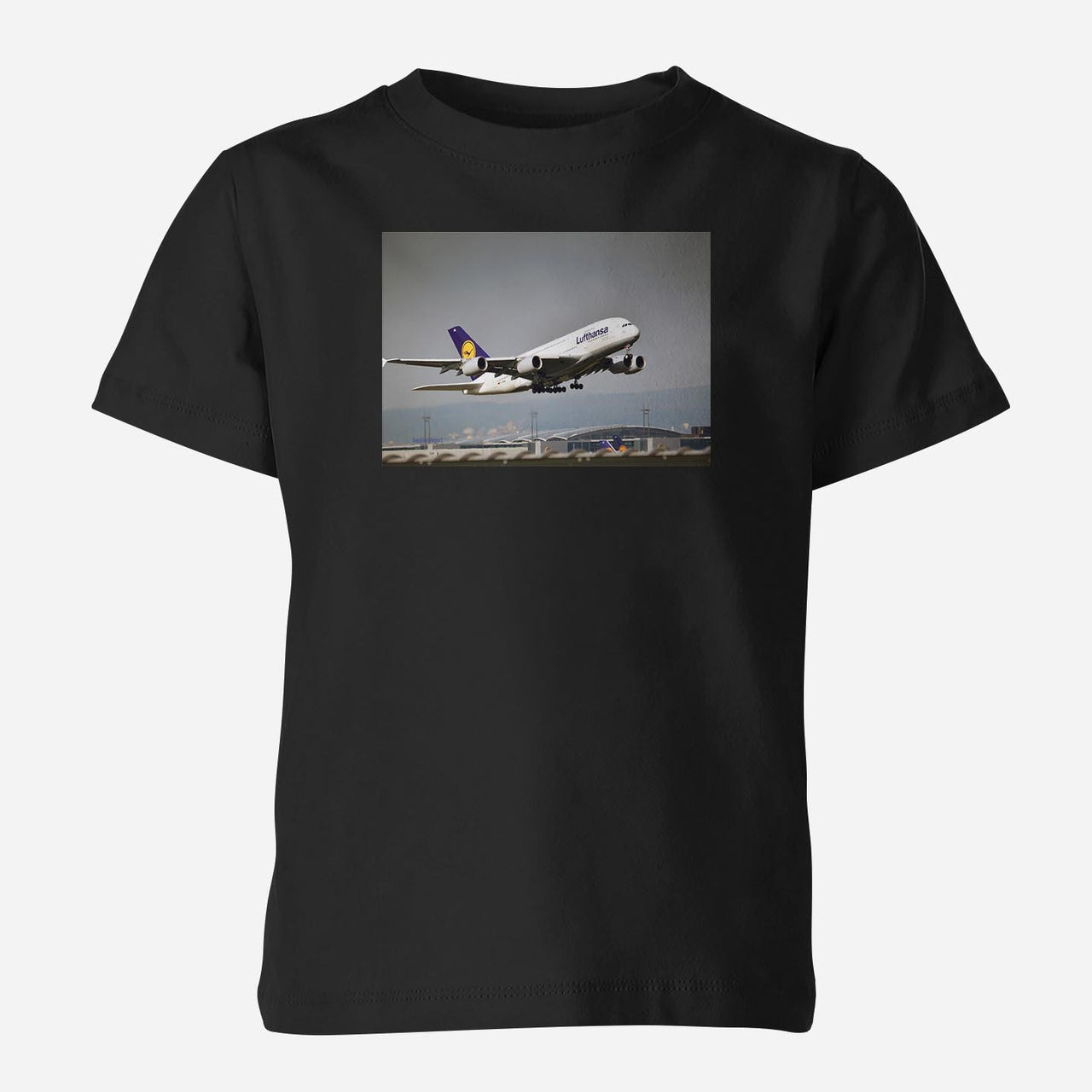 Departing Lufthansa A380 Designed Children T-Shirts