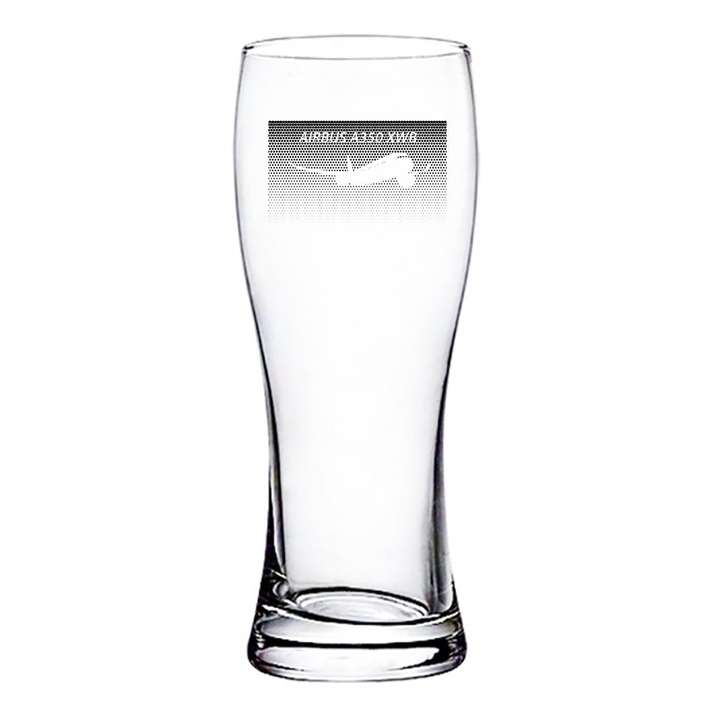 Airbus A350XWB & Dots Designed Pilsner Beer Glasses