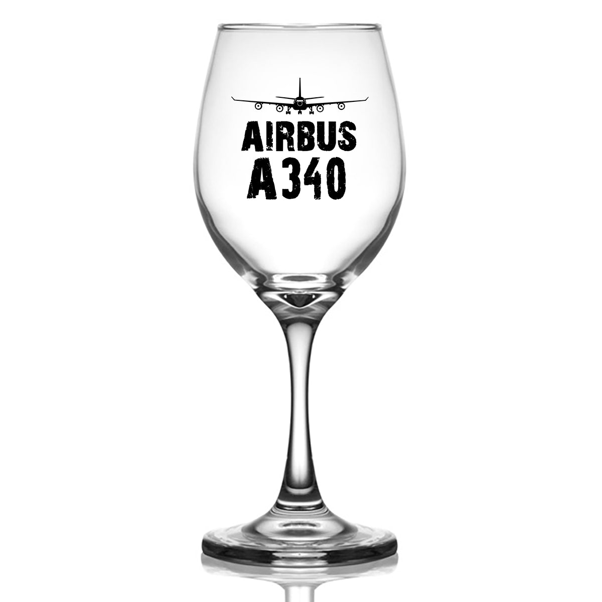 Airbus A340 & Plane Designed Wine Glasses