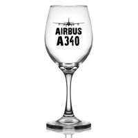 Thumbnail for Airbus A340 & Plane Designed Wine Glasses