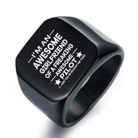 Thumbnail for I am an Awesome Girlfriend Designed Men Rings