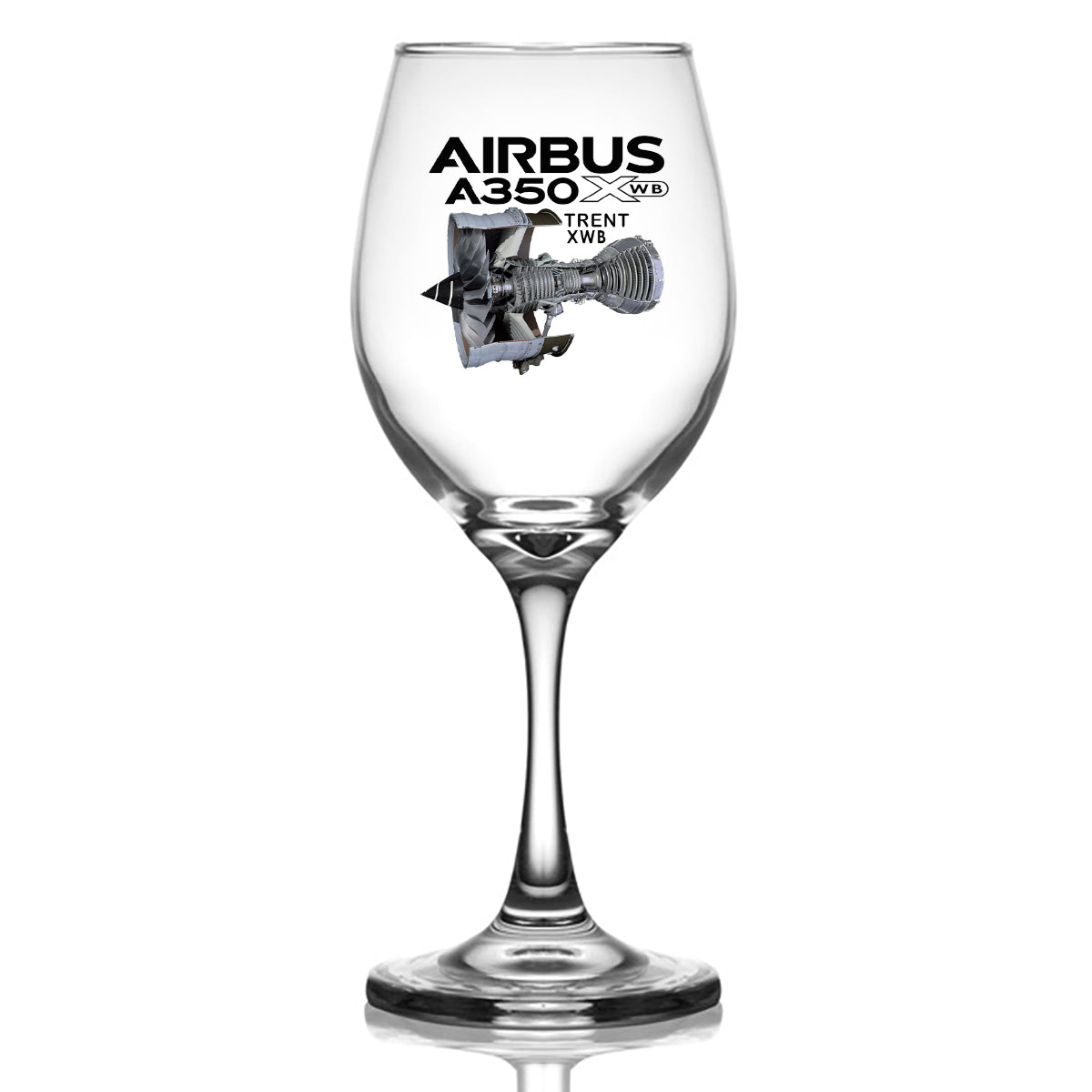 Airbus A350 & Trent Wxb Engine Designed Wine Glasses