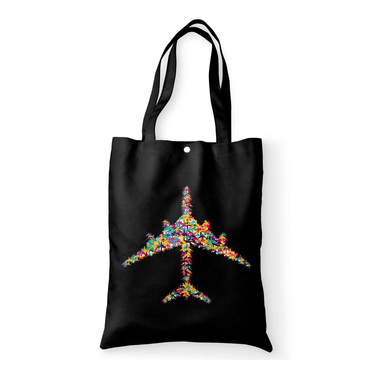Colourful Airplane Designed Tote Bags