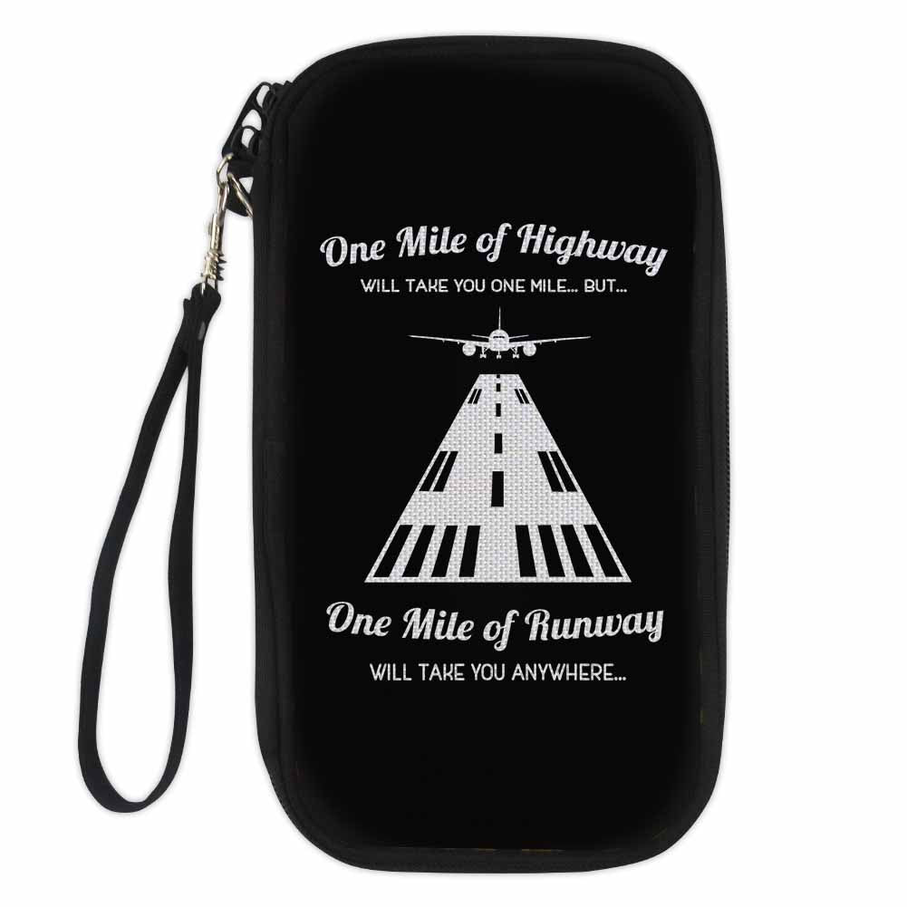One Mile of Runway Will Take you Anywhere Designed Travel Cases & Wallets