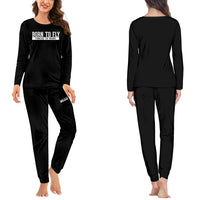Thumbnail for Born To Fly Forced To Work Designed Women Pijamas