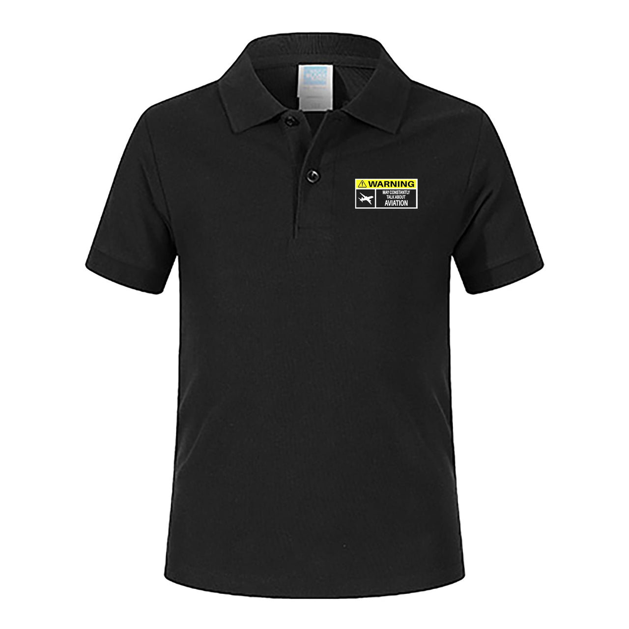 Warning May Constantly Talk About Aviation Designed Children Polo T-Shirts
