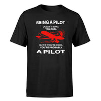 Thumbnail for If You're Cool You're Probably a Pilot Designed T-Shirts