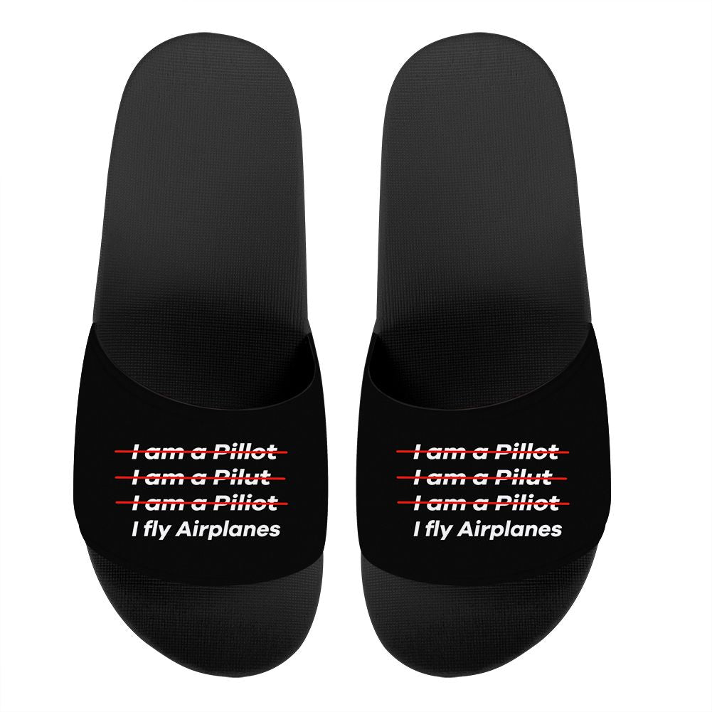 I Fly Airplanes Designed Sport Slippers