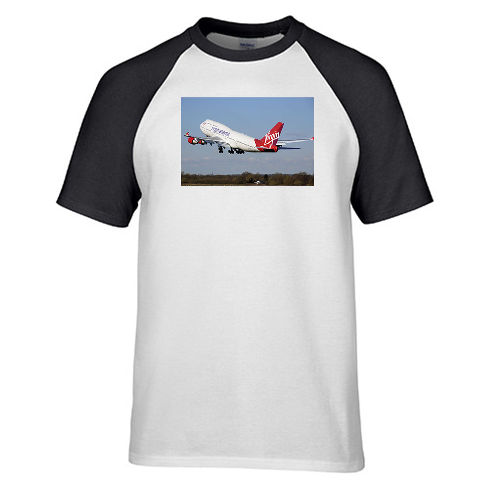 Virgin Atlantic Boeing 747 Designed Raglan T-Shirts