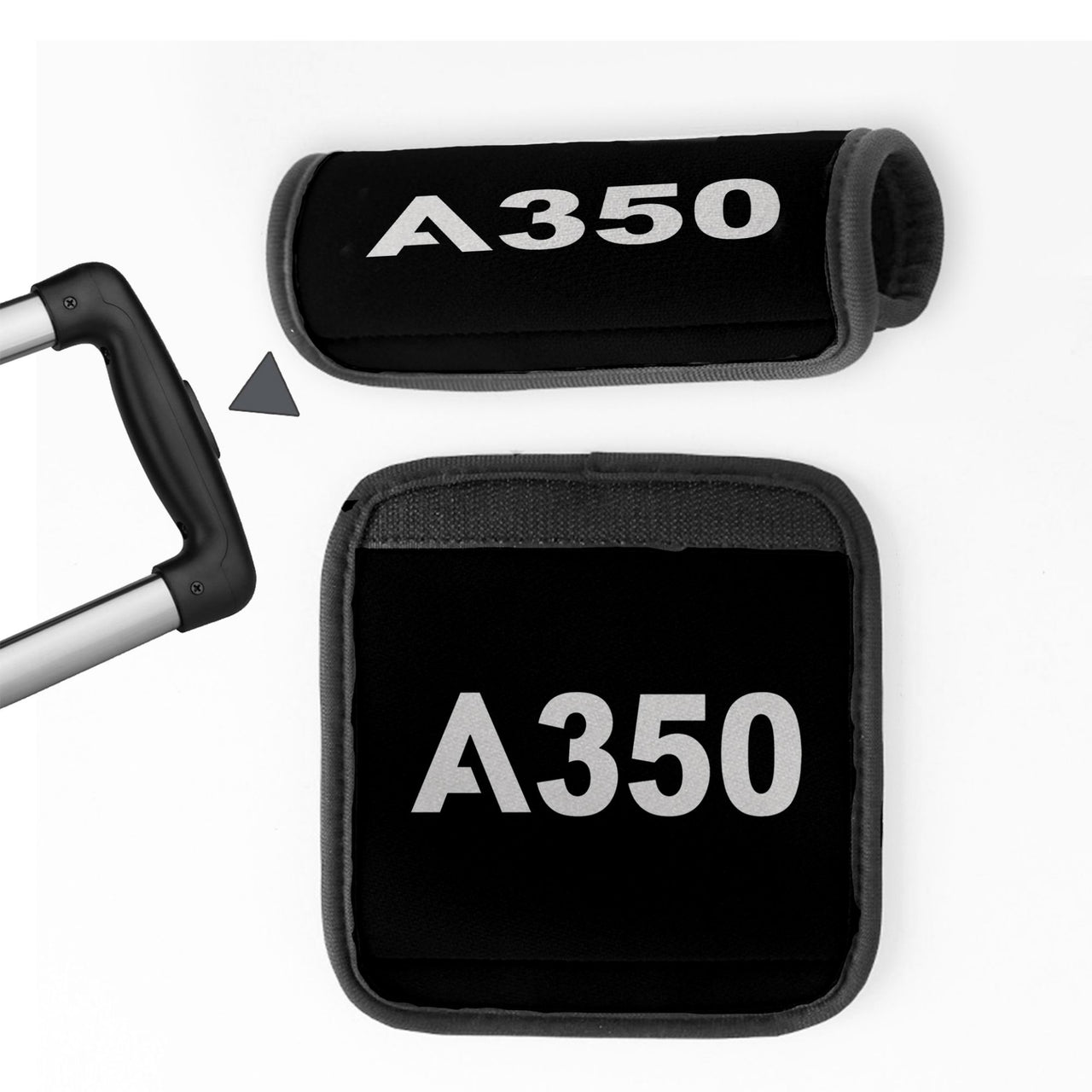 A350 Flat Text Designed Neoprene Luggage Handle Covers