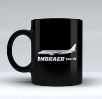 Thumbnail for The Embraer ERJ-175 Designed Black Mugs