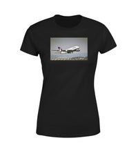 Thumbnail for Departing Lufthansa A380 Designed Women T-Shirts