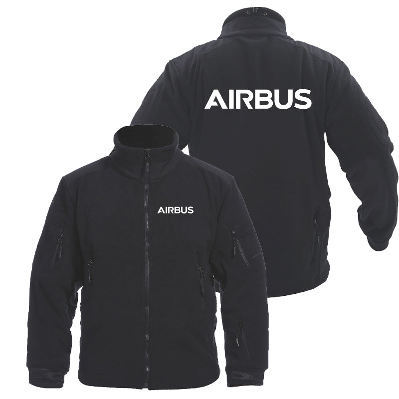 Airbus & Text Designed Fleece Military Jackets (Customizable)