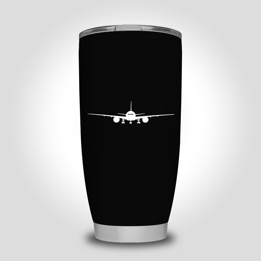 Boeing 777 Silhouette Designed Tumbler Travel Mugs