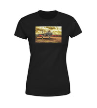 Thumbnail for Fighter Jet 35 at Airbase Designed Women T-Shirts