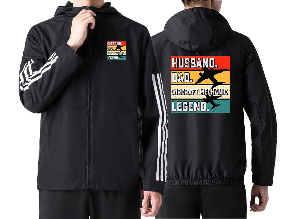 Husband & Dad & Aircraft Mechanic & Legend Designed Sport Style Jackets