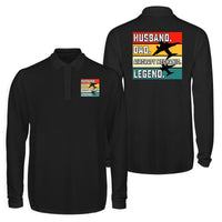 Thumbnail for Husband & Dad & Aircraft Mechanic & Legend Designed Long Sleeve Polo T-Shirts (Double-Side)