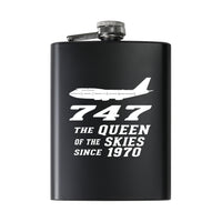 Thumbnail for Boeing 747 - Queen of the Skies (2) Designed Stainless Steel Hip Flasks