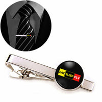Thumbnail for Eat Sleep Fly (Colourful) Designed Tie Clips