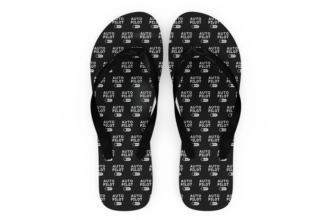 Auto Pilot Off Designed Slippers (Flip Flops)
