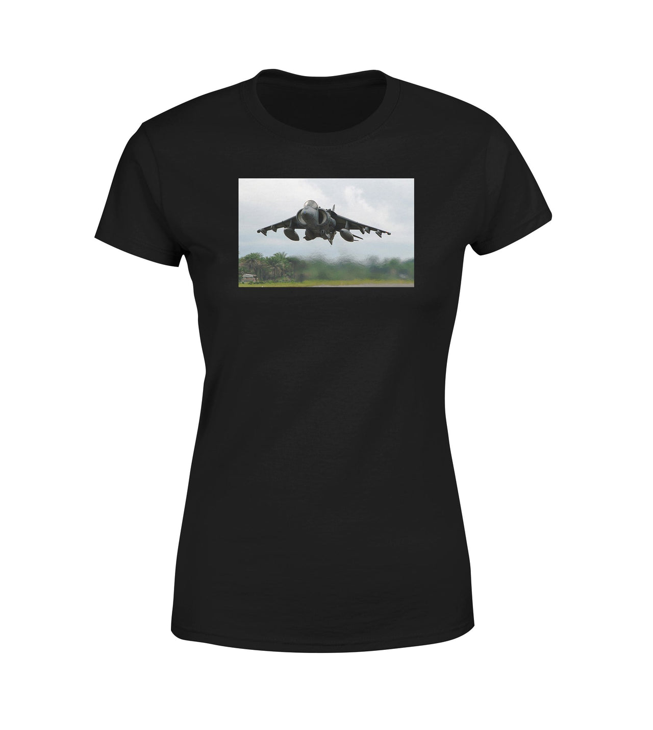 Departing Super Fighter Jet Designed Women T-Shirts