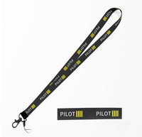 Thumbnail for Pilot & Stripes (4 Lines) Designed Lanyard & ID Holders