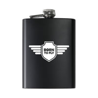 Thumbnail for Born To Fly & Badge Designed Stainless Steel Hip Flasks