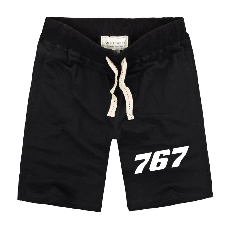 767 Flat Text Designed Cotton Shorts