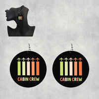 Thumbnail for Colourful Cabin Crew Designed Wooden Drop Earrings