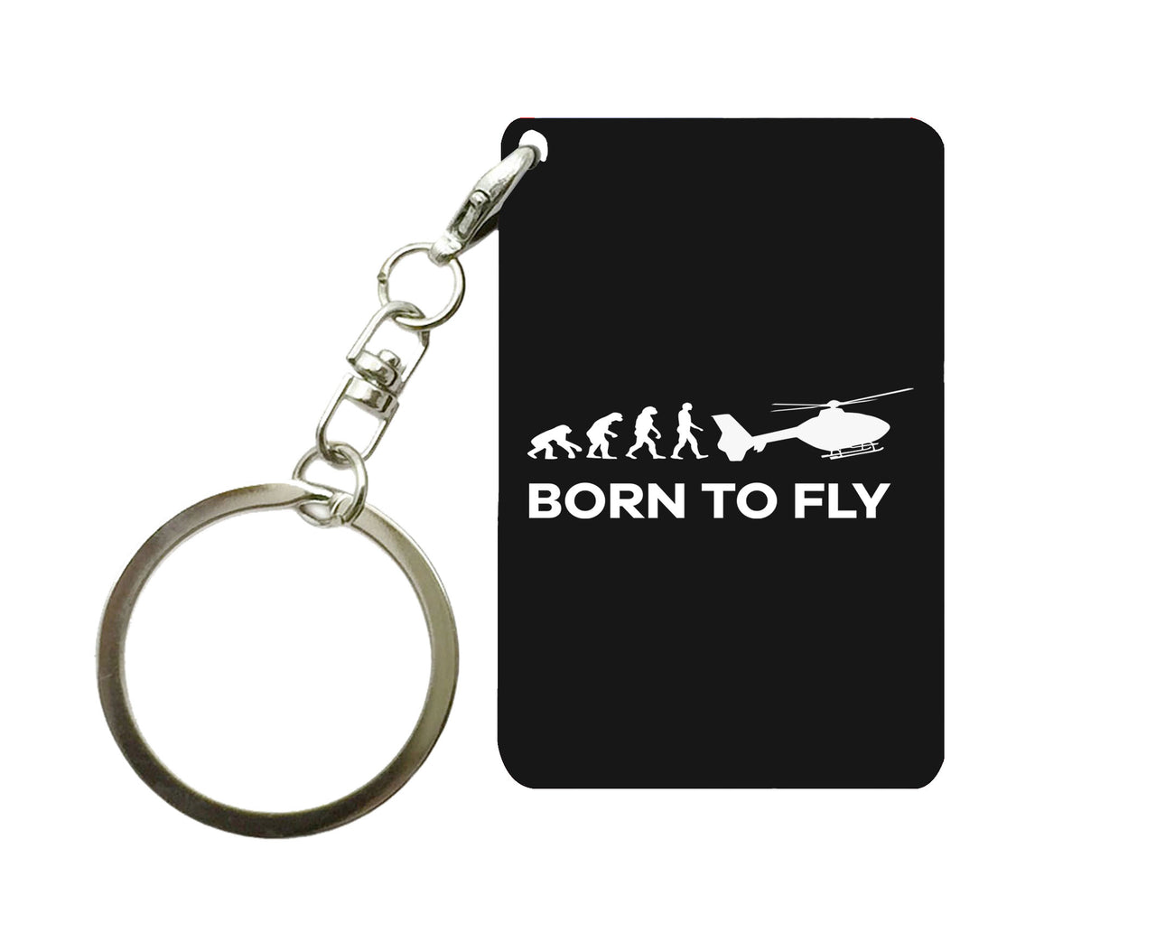 Born To Fly Helicopter Designed Key Chains