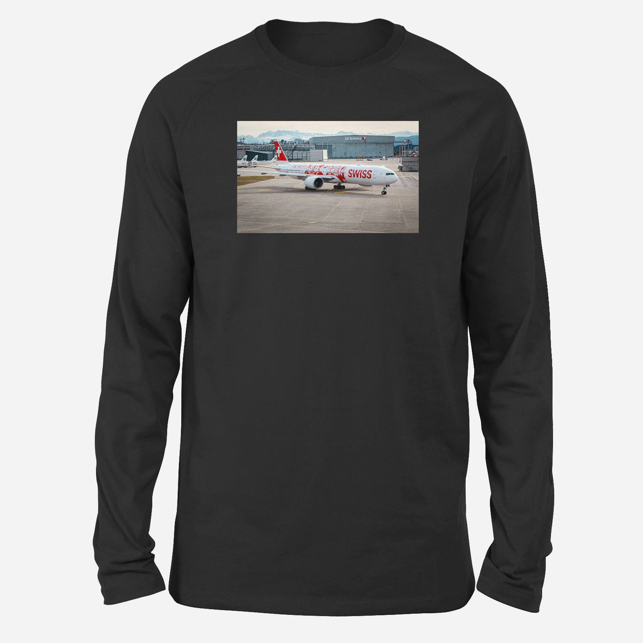 Boeing 777 Swiss Foto Designed Long-Sleeve T-Shirts